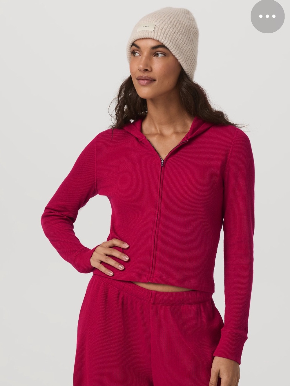 Vuori waffle full zip hoodie